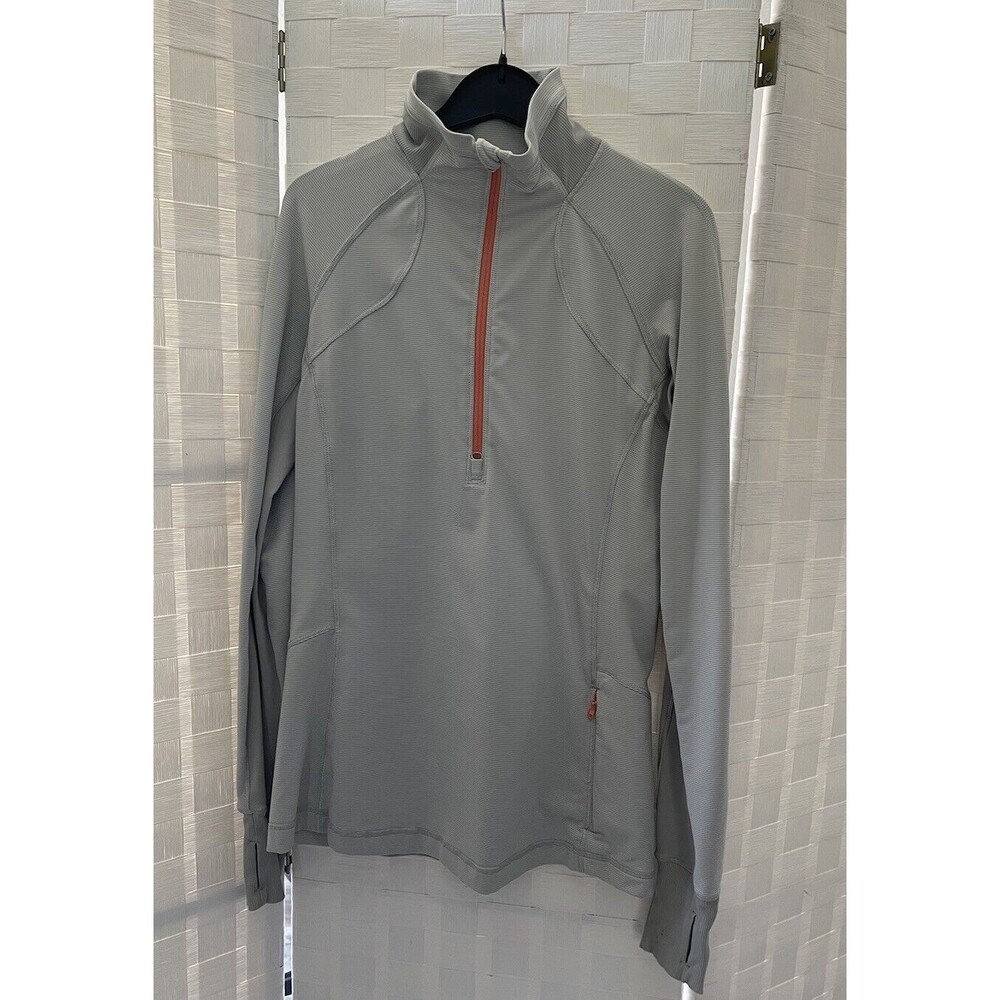 Lululemon 1/2 Zip Forthright Jacket Size 6 Gray Mock Neck Running Scuba Women